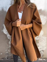 Aurohaya Short Poncho Coat Oversized Knot-Front Women’s Cape